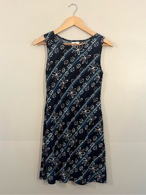 Y2K Jalate blue floral sleeveless mini dress 2000’s tropical summer vacation